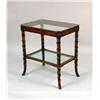Image 1 : A CARVED GLASS-INSET TWO-TIER SIDE TABLE