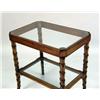 Image 2 : A CARVED GLASS-INSET TWO-TIER SIDE TABLE