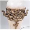 Image 3 : AN ORNATE DECORATED ALABASTER GILT-METAL MOUNTED TABLE LAMP