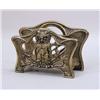 Image 4 : A FRENCH GLASS AND BRASS MANTLE CLOCK