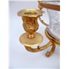 Image 3 : AN ETCHED GLASS AND GILT-METAL MOUNTED CENTER BOWL AND FOUR-ARM CANDELABRA CENTERPIECE
