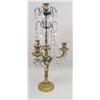 Image 1 : A LOUIS XVI-STYLE CRYSTAL AND GILT-METAL THREE-BRANCH CANDELABRA CENTERPIECE