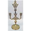 Image 2 : A PAIR OF ORNATE DECORATED GILT-BRONZE TWO-ARM CANDELABRA