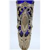 Image 3 : A REDLICH AND CO. STERLING SILVER VASE WITH COBALT GLASS LINER
