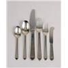 Image 1 : A GEORG JENSEN "PYRAMID" PATTERN STERLING SILVER PARTIAL FLATWARE SERVICE