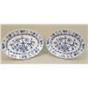 Image 1 : TWO MEISSEN BLUE ONION OVAL PLATTERS