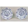 Image 1 : TWO MEISSEN BLUE ONION SHALLOW BOWLS