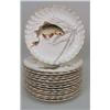 Image 1 : FOURTEEN FRENCH HAND-PAINTED PORCELAIN PARCEL-GILT DECORATED FISH PLATES