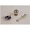 Image 1 : THREE GEORG JENSEN, DENMARK "PYRAMID" PATTERN STERLING SILVER ITEMS