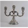 Image 2 : A PAIR OF STERLING SILVER WEIGHTED BASE THREE-BRANCH CANDELABRA