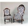 Image 1 : TWO VICTORIAN MAHOGANY PARLOR CHAIRS