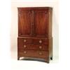 Image 1 : A GEORGE III MAHOGANY LINEN PRESS