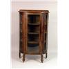 Image 1 : A VICTORIAN OAK CURVED GLASS CHINA CABINET