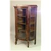 Image 2 : A VICTORIAN OAK CURVED GLASS CHINA CABINET