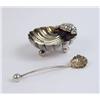 Image 3 : A SET OF FOUR ENGLISH STERLING SILVER SHELL-FORM SALT CELLARS WITH SALT SPOONS