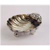 Image 4 : A SET OF FOUR ENGLISH STERLING SILVER SHELL-FORM SALT CELLARS WITH SALT SPOONS