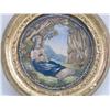 Image 2 : A FRAMED CIRCULAR EMBROIDERED AND PEARLED MOURNING PAINTING