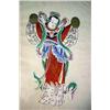 Image 2 : A PAIR OF POLYCHROME AND GOLD FIGURAL WATERCOLORS