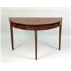 Image 1 : A FEDERAL WALNUT DEMI-LUNE TABLE