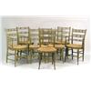 Image 1 : AN ASSEMBLED SET OF EIGHT NEW YORK-STYLE GREEN-PAINTED FANCY CHAIRS