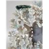 Image 4 : A CHINESE JADE VASE WITH JADE FLOWER BLOSSOMS