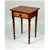 Image 1 : A FEDERAL CHERRYWOOD AND FIGURED MAPLE ONE-DRAWER WORK TABLE