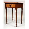 Image 2 : A FEDERAL CHERRYWOOD AND FIGURED MAPLE ONE-DRAWER WORK TABLE