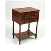 Image 1 : A FEDERAL FIGURED MAHOGANY TWO-DRAWER WORK TABLE