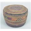 Image 1 : A DIMINUTIVE WOVEN NATIVE AMERICAN LIDDED CIRCULAR BASKET