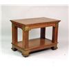 Image 1 : AN ARTS AND CRAFTS BRASS-MOUNTED CARVED OAK CENTER TABLE