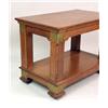 Image 2 : AN ARTS AND CRAFTS BRASS-MOUNTED CARVED OAK CENTER TABLE
