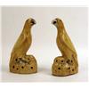 Image 1 : A PAIR OF CHINESE YELLOW-GLAZED PARROTS, 19TH CENTURY