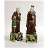 Image 1 : A PAIR OF CHINESE BISCUIT-GLAZED IMMORTALS, LATE 19TH CENTURY