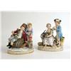 Image 1 : TWO MEISSEN FIGURALS OF CHILDREN IN SEASONAL SETTINGS, DEPICTING AUTUMN AND WINTER, 19TH CENTURY