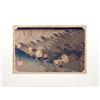 Image 1 : A JAPANESE WOODBLOCK UKIYO-E PRINT, "SUDDEN RAIN", BY HIROSHIGE