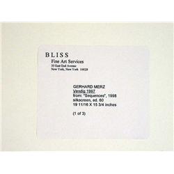 THREE SCREENPRINTS AND A GRANOLITHOGRAPH BY GERHARD MERZ