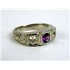 Image 1 : AN 18K WHITE GOLD THREE STONE GYPSY-STYLE RING