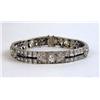 Image 1 : A PLATINUM AND DIAMOND LINK BRACELET