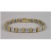 Image 1 : AN 18K YELLOW GOLD AND DIAMOND LINE BRACELET