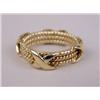 Image 2 : A TRIO 18K YELLOW GOLD "X" DESIGN RING