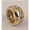 Image 1 : AN 18K WHITE GOLD AND YELLOW GOLD SCULPTURAL BAND-FORM RING