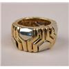 Image 2 : AN 18K WHITE GOLD AND YELLOW GOLD SCULPTURAL BAND-FORM RING