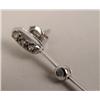 Image 2 : A PAIR OF 18K WHITE GOLD AND BROWN DIAMOND DROP EARRINGS