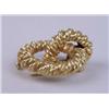 Image 3 : A SIGNED HERMES, PARIS 18K YELLOW GOLD KNOT CLIP BROOCH