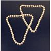 Image 1 : A PAIR OF CULTURED PEARL STRAND NECKLACES WITH DIAMOND RONDEL CLASPS