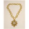 Image 2 : AN 18K YELLOW GOLD PATEK PHILIPPE GENTLEMENS WRISTWATCH AS A PENDANT IN AN ELABORATE CIRCULAR LINK N