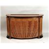 Image 1 : A CUSTOM-MADE ITALIAN ART DECO-STYLE INLAID MAHOGANY TELEVISION CABINET