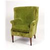 Image 1 : A GEORGE III-STYLE BARREL-BACK WING CHAIR