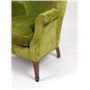 Image 2 : A GEORGE III-STYLE BARREL-BACK WING CHAIR