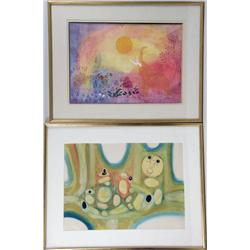 TWO FRAMED WATERCOLORS